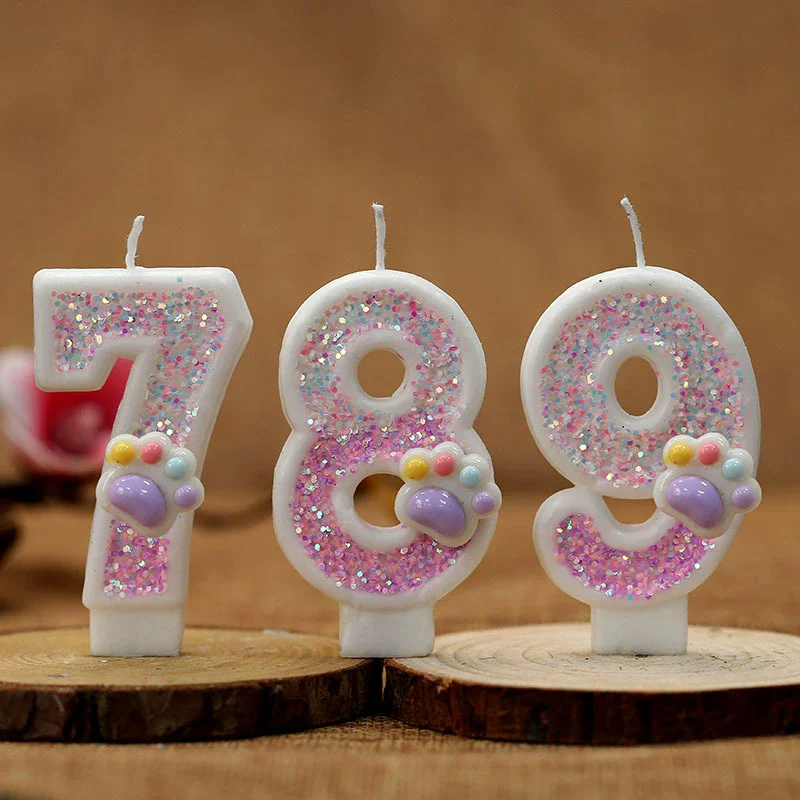 Creative Cute Cat Paw Cake Num - đánh giá và giá Resin Art Alphabet